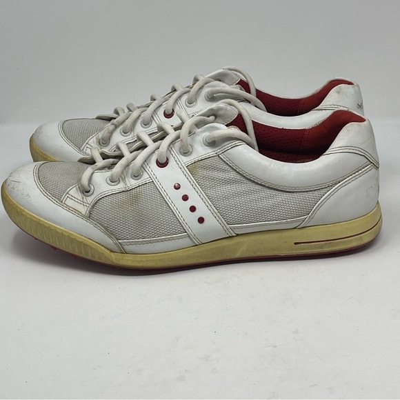 Ecco Street Premiere Golf Shoes Mens 11 - 11.5 EU 45 White Red Leather Spikeless main image 11
